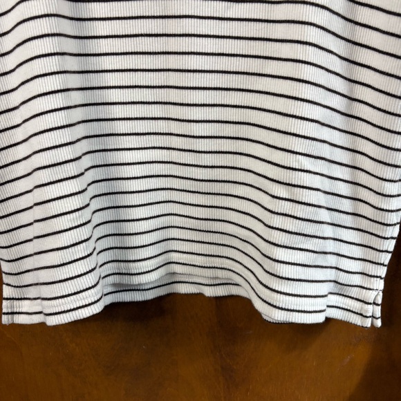 Pact Brown White Striped Ribbed Henley Long Sleeve Top T-Shirt Organic Cotton XL - Picture 8 of 13